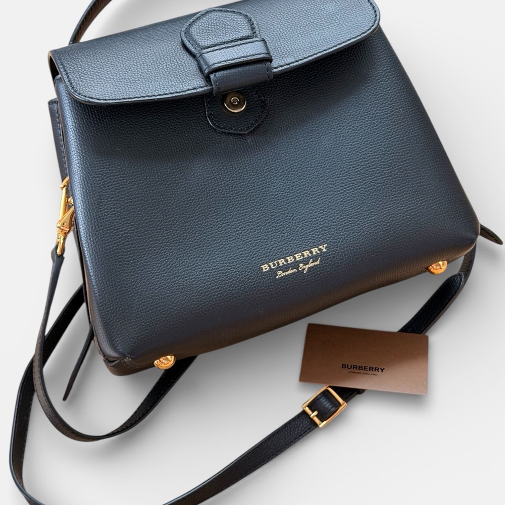 Burberry leather top handle crossbody bag